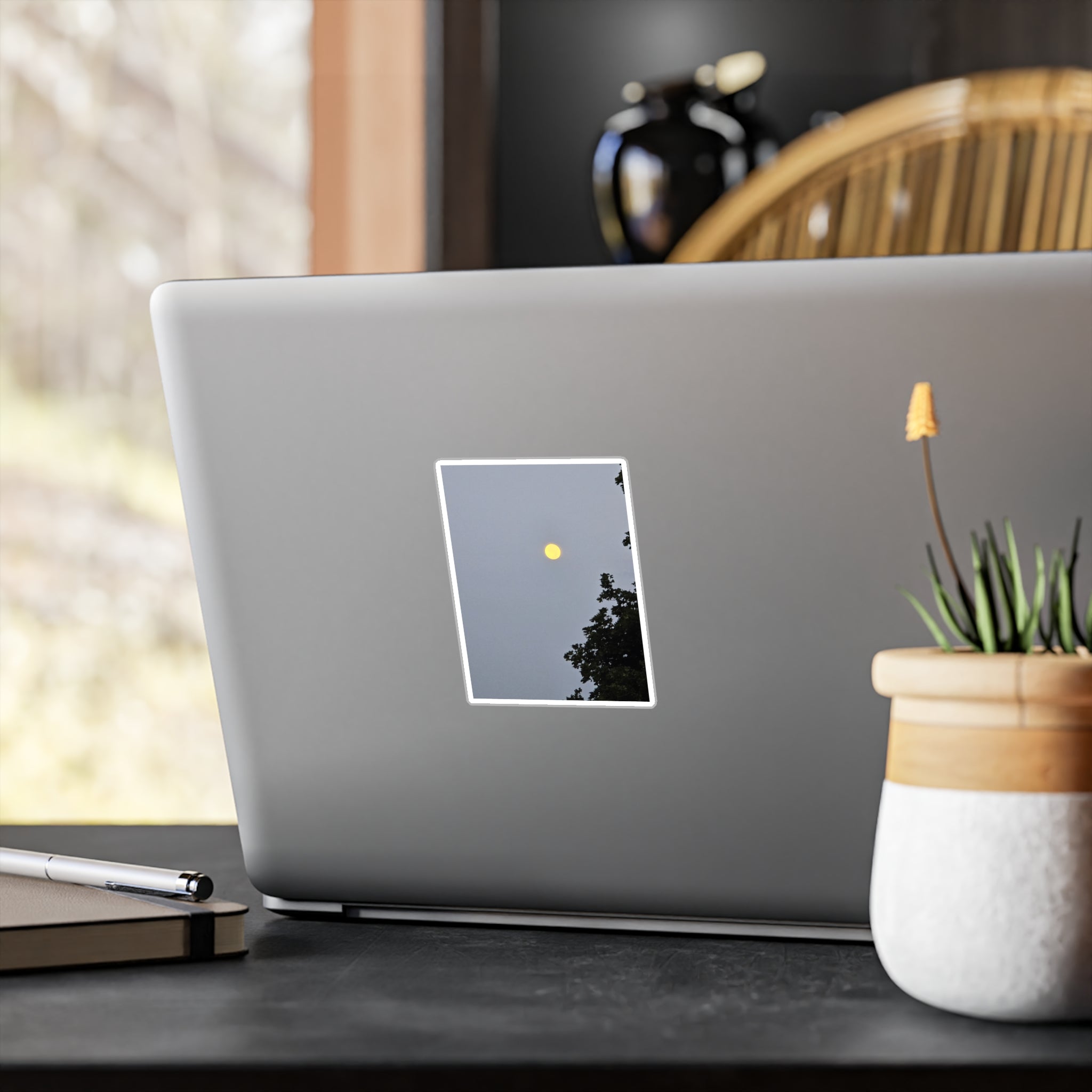 Decorative Vinyl Decal, full moon Sticker, Nature Home Decor, Window Stickers,