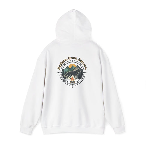 Adventure Campfire Hoodie Explore Become Mountain Travel Pullover