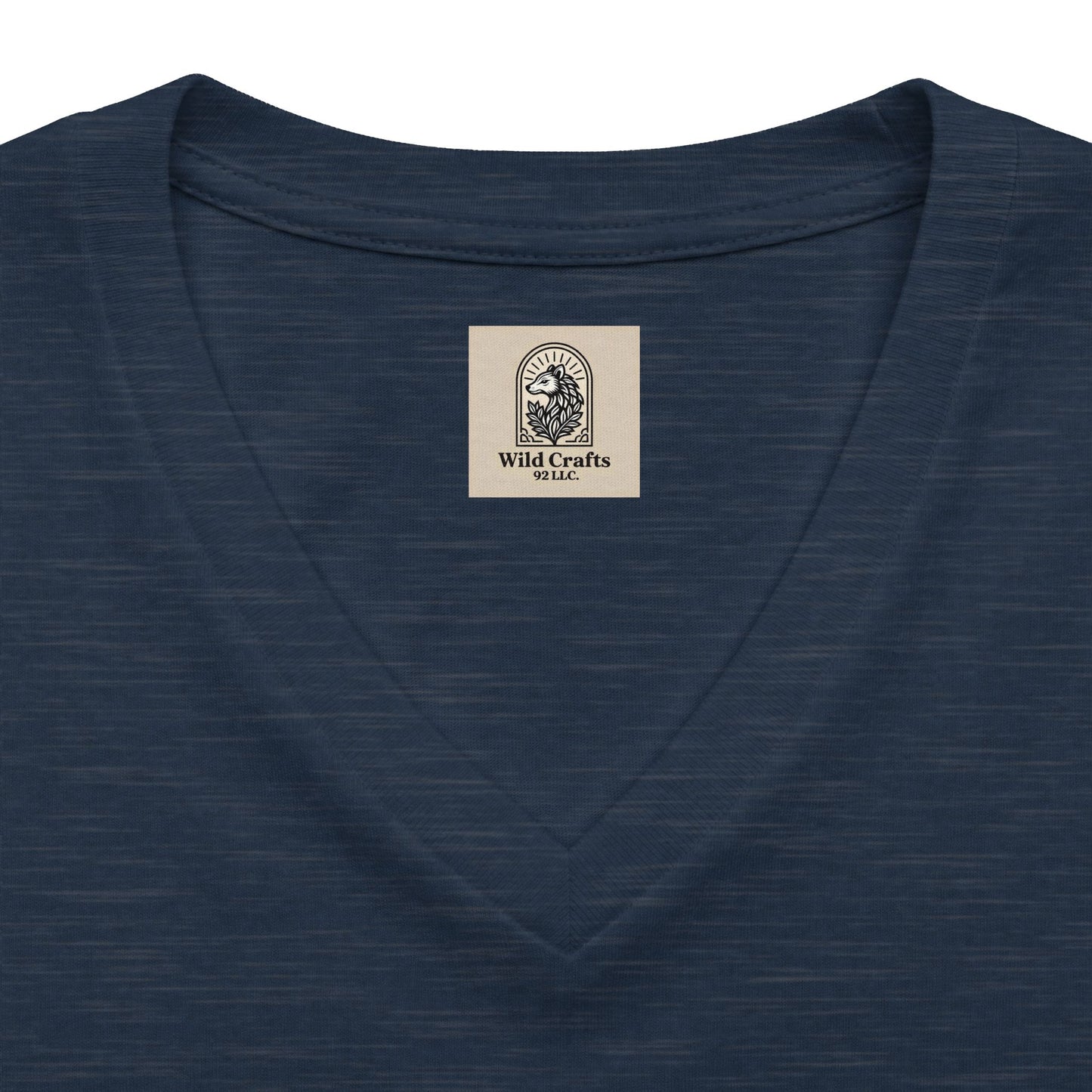 Womens Relaxed V Neck Mushroom Tee Growing At My Own Pace