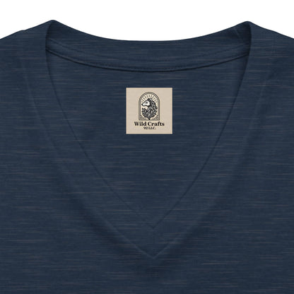 Womens Relaxed V Neck Mushroom Tee Growing At My Own Pace