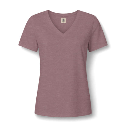 Womens Relaxed V Neck Mushroom Tee Growing At My Own Pace