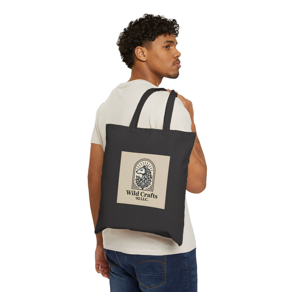 Heavy Duty Cotton Canvas Tote Bag Eco Shopper With Wild Crafts Logo