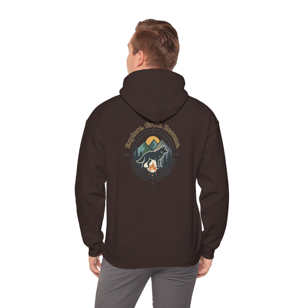 Adventure Campfire Hoodie Explore Become Mountain Travel Pullover