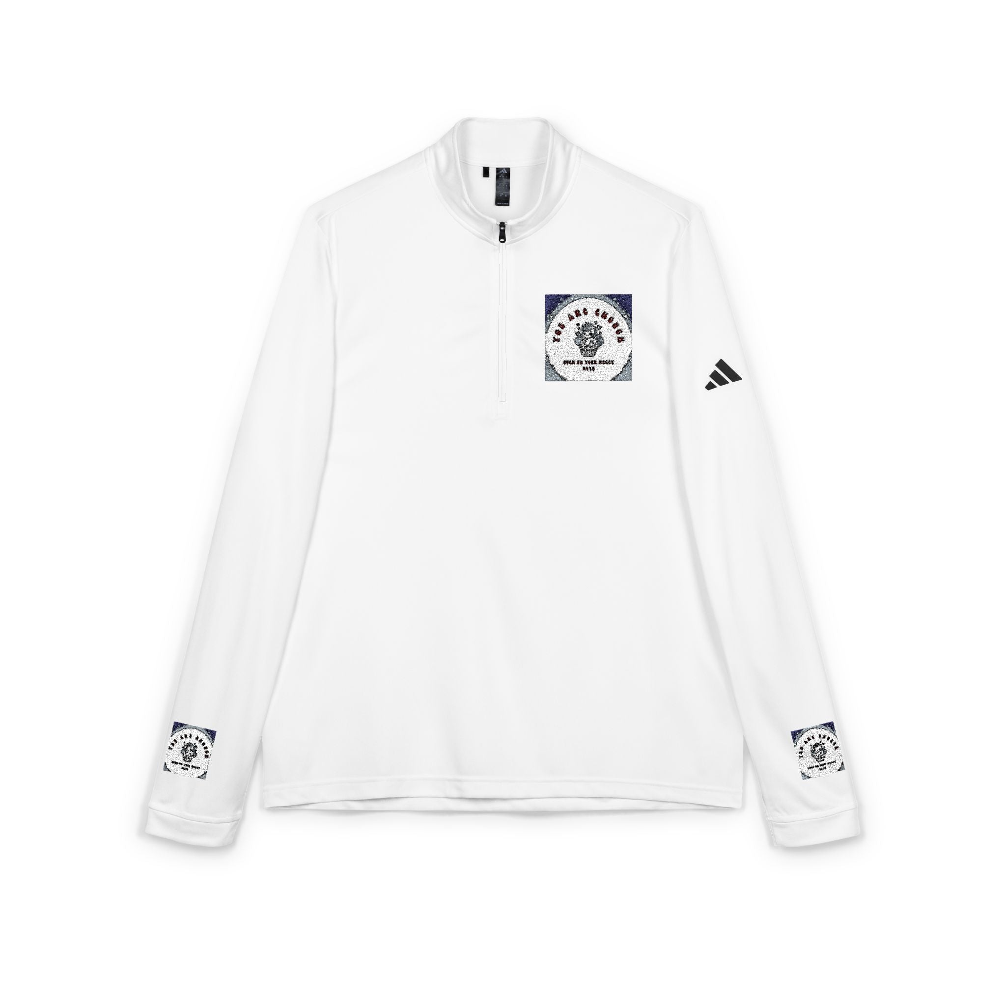 Embroidered Unicorn You are enough Quarter-Zip Pullover — Minimal adidas® Performance Top