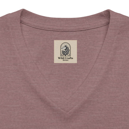 Women's V Neck Tee Wild Crafts Minimal Label Graphic