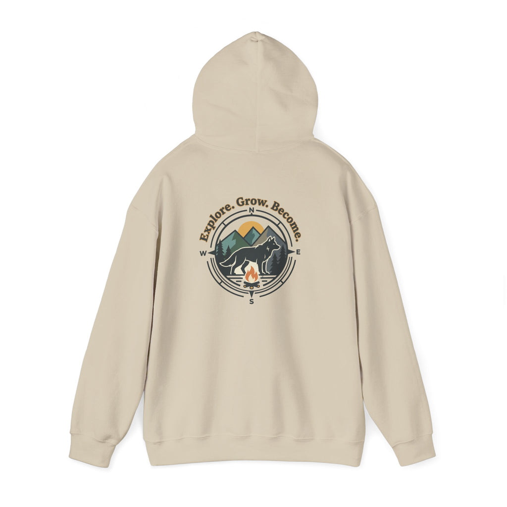 Adventure Campfire Hoodie Explore Become Mountain Travel Pullover