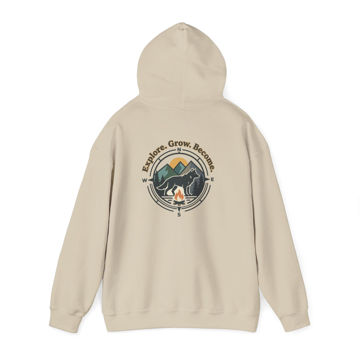 Adventure Campfire Hoodie Explore Become Mountain Travel Pullover