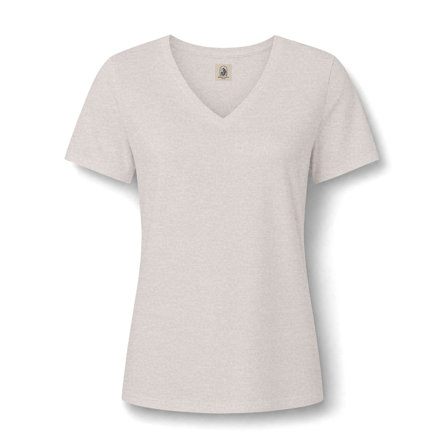 Womens Relaxed V Neck Mushroom Tee Growing At My Own Pace