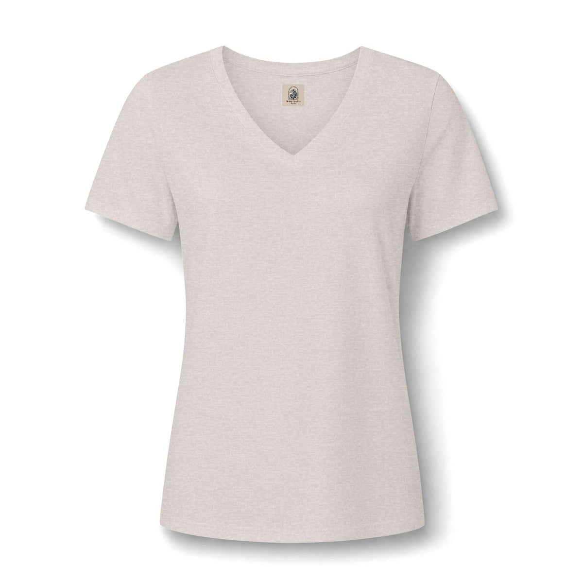 Womens Relaxed V Neck Mushroom Tee Growing At My Own Pace
