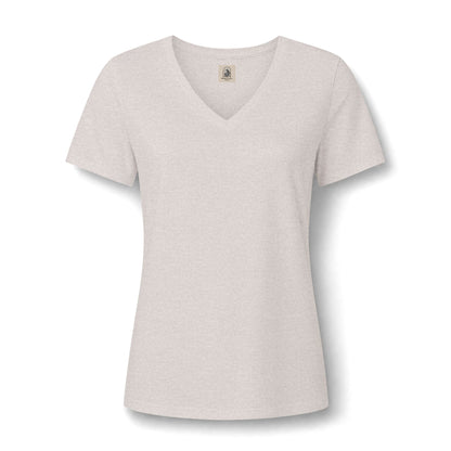 Womens Relaxed V Neck Mushroom Tee Growing At My Own Pace