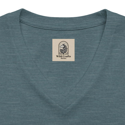 Women's V Neck Tee Wild Crafts Minimal Label Graphic