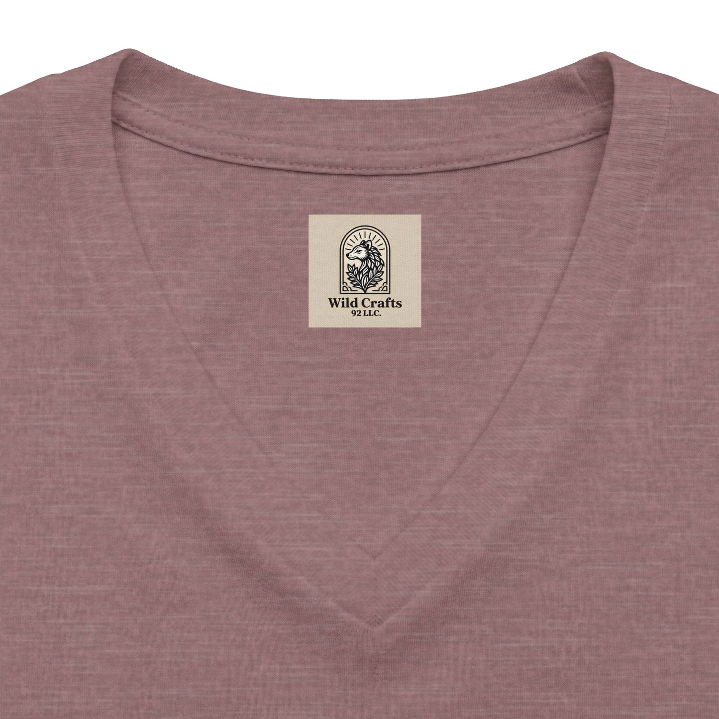 Womens Relaxed V Neck Mushroom Tee Growing At My Own Pace