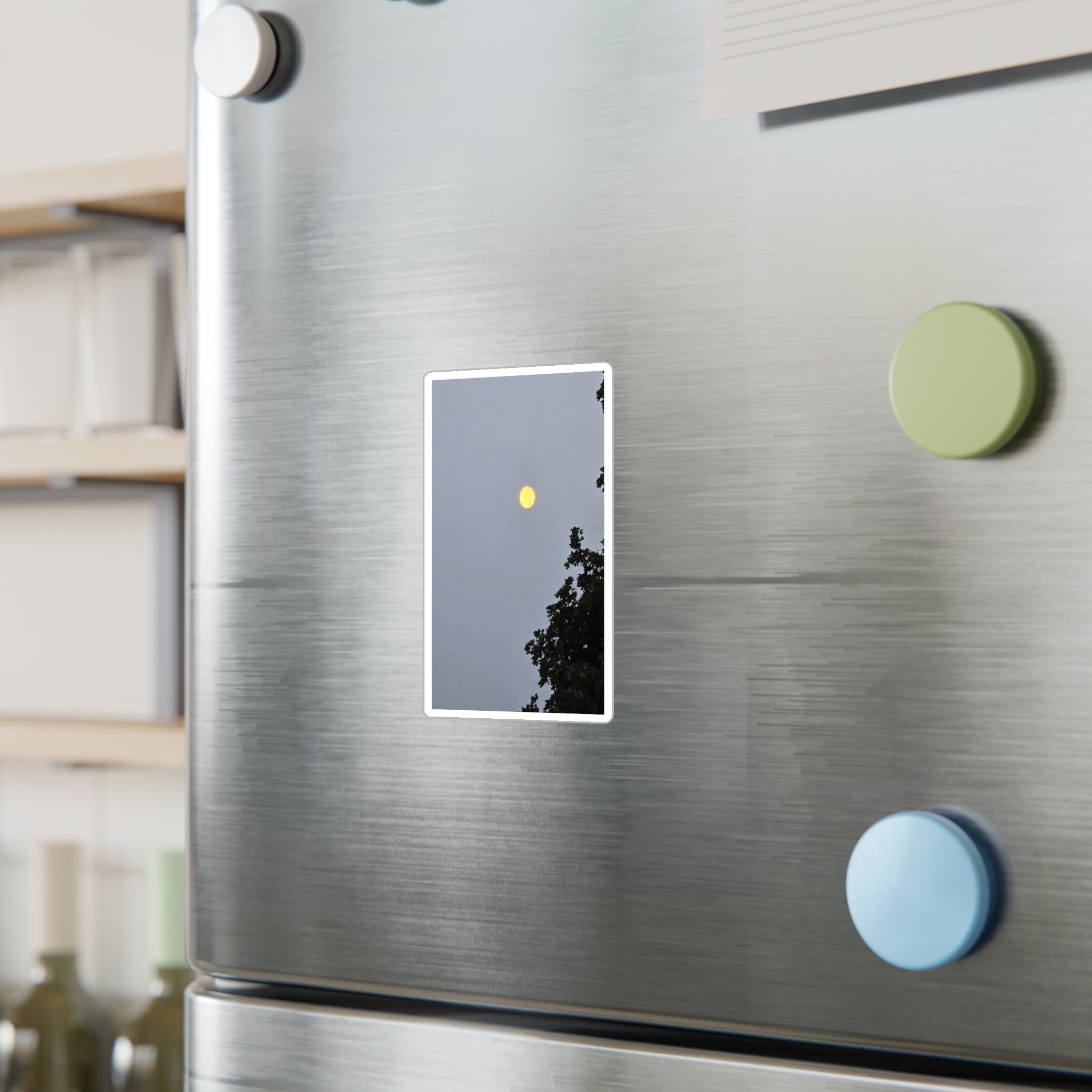 Decorative Vinyl Decal, full moon Sticker, Nature Home Decor, Window Stickers,