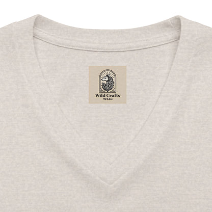 Women's V Neck Tee Wild Crafts Minimal Label Graphic