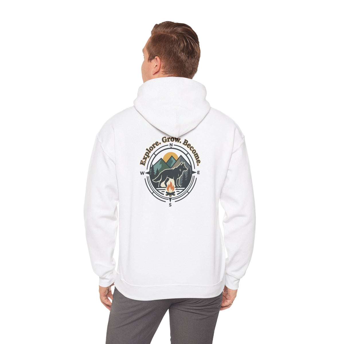 Adventure Campfire Hoodie Explore Become Mountain Travel Pullover
