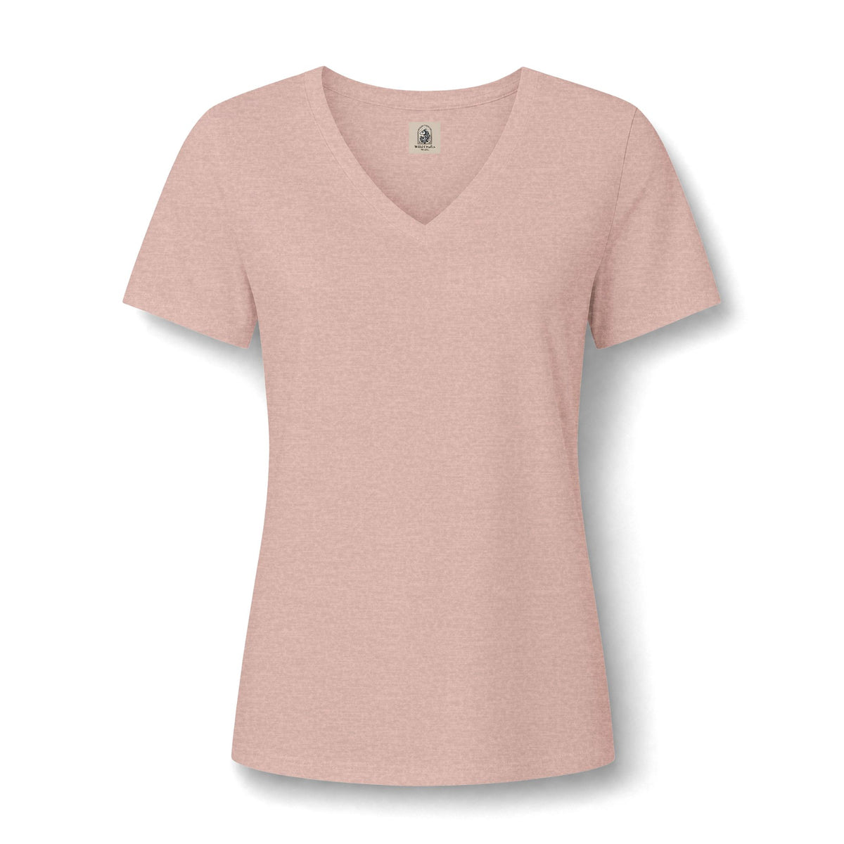 Womens Relaxed V Neck Mushroom Tee Growing At My Own Pace