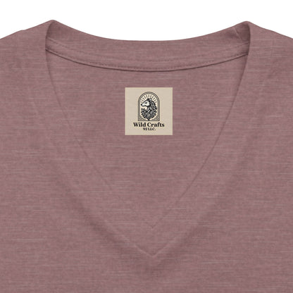 Womens Relaxed Fall V Neck Tee Shirt Heathered Everyday Comfort