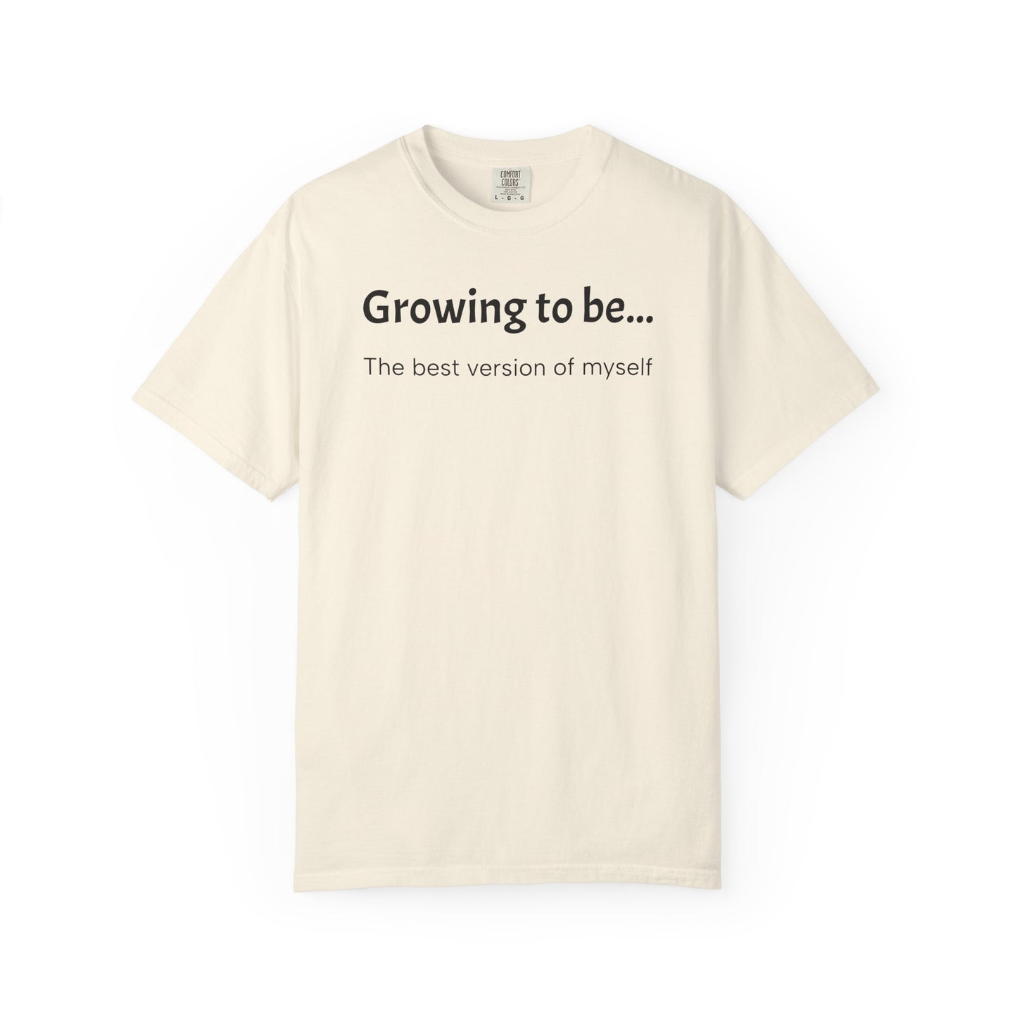 Growing to Be the Best Version of Myself Wolf Back Print T Shirt