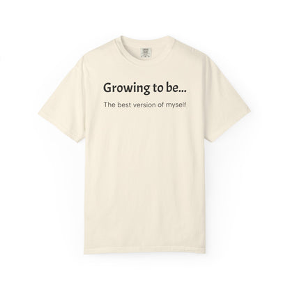 Growing to Be the Best Version of Myself Wolf Back Print T Shirt