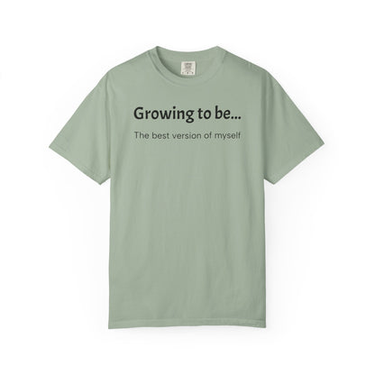 Growing to Be the Best Version of Myself Wolf Back Print T Shirt