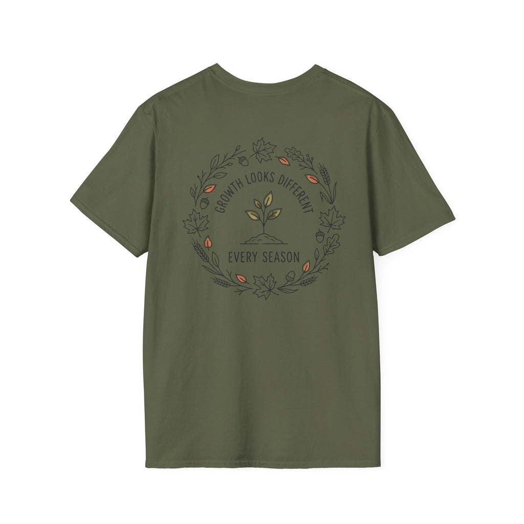 Fall Unisex Softstyle T Shirt Growth Looks Different Every Season Tee