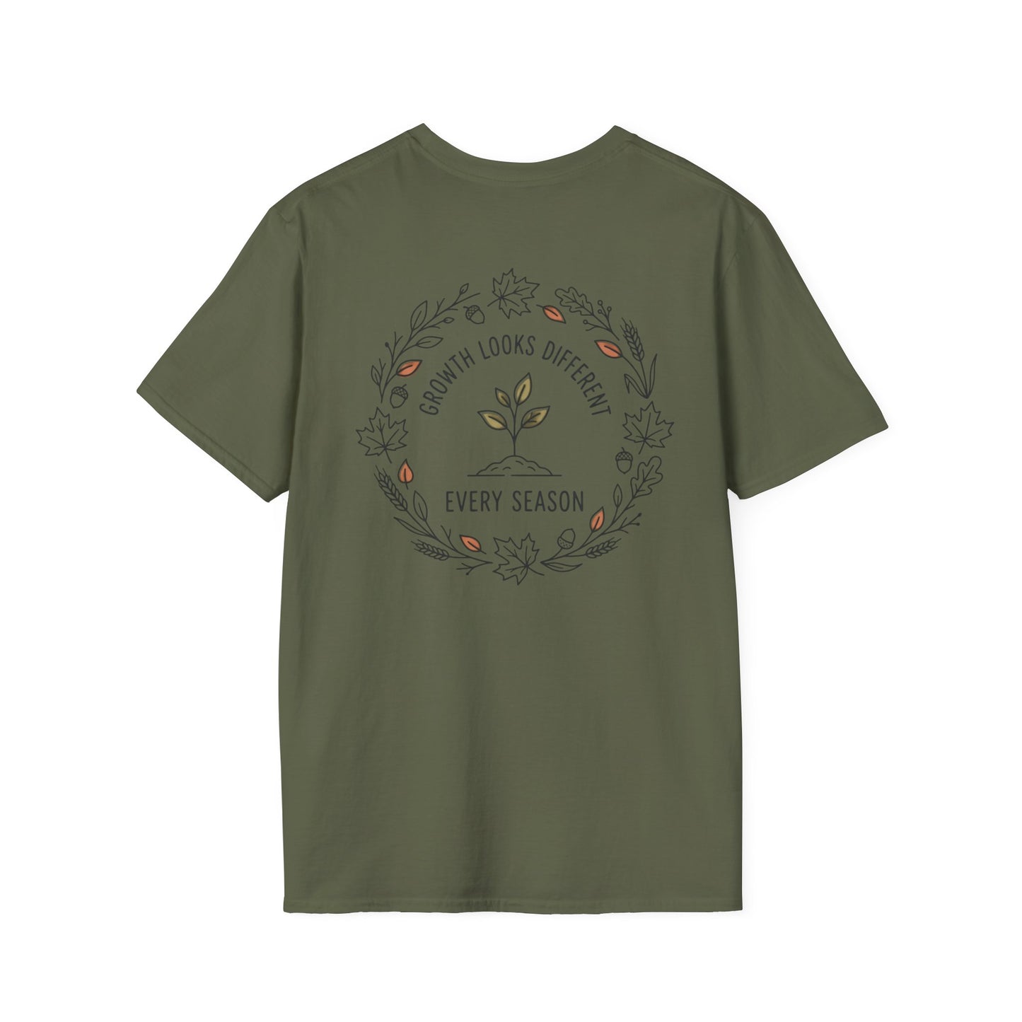 Fall Unisex Softstyle T Shirt Growth Looks Different Every Season Tee