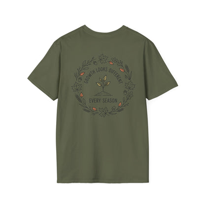 Fall Unisex Softstyle T Shirt Growth Looks Different Every Season Tee