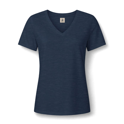 Womens Relaxed V Neck Mushroom Tee Growing At My Own Pace