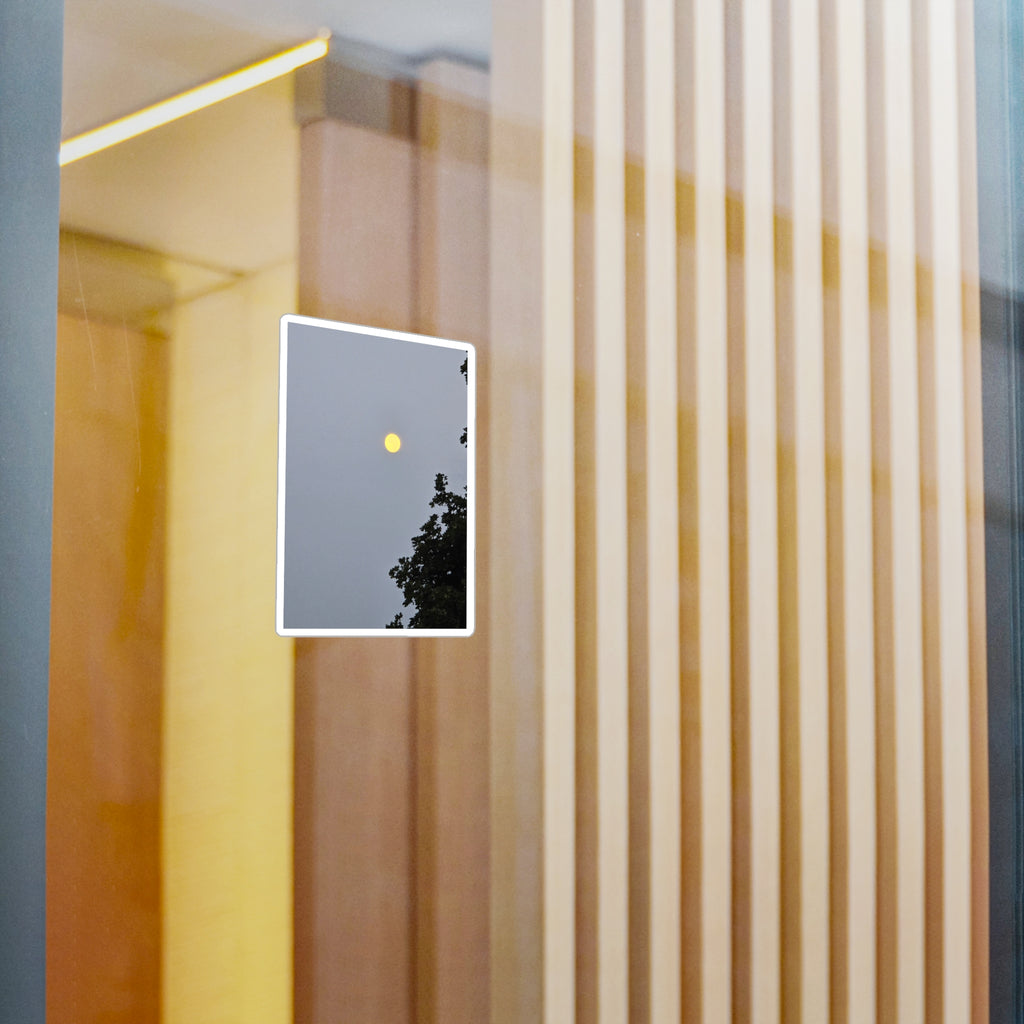 Decorative Vinyl Decal, full moon Sticker, Nature Home Decor, Window Stickers,