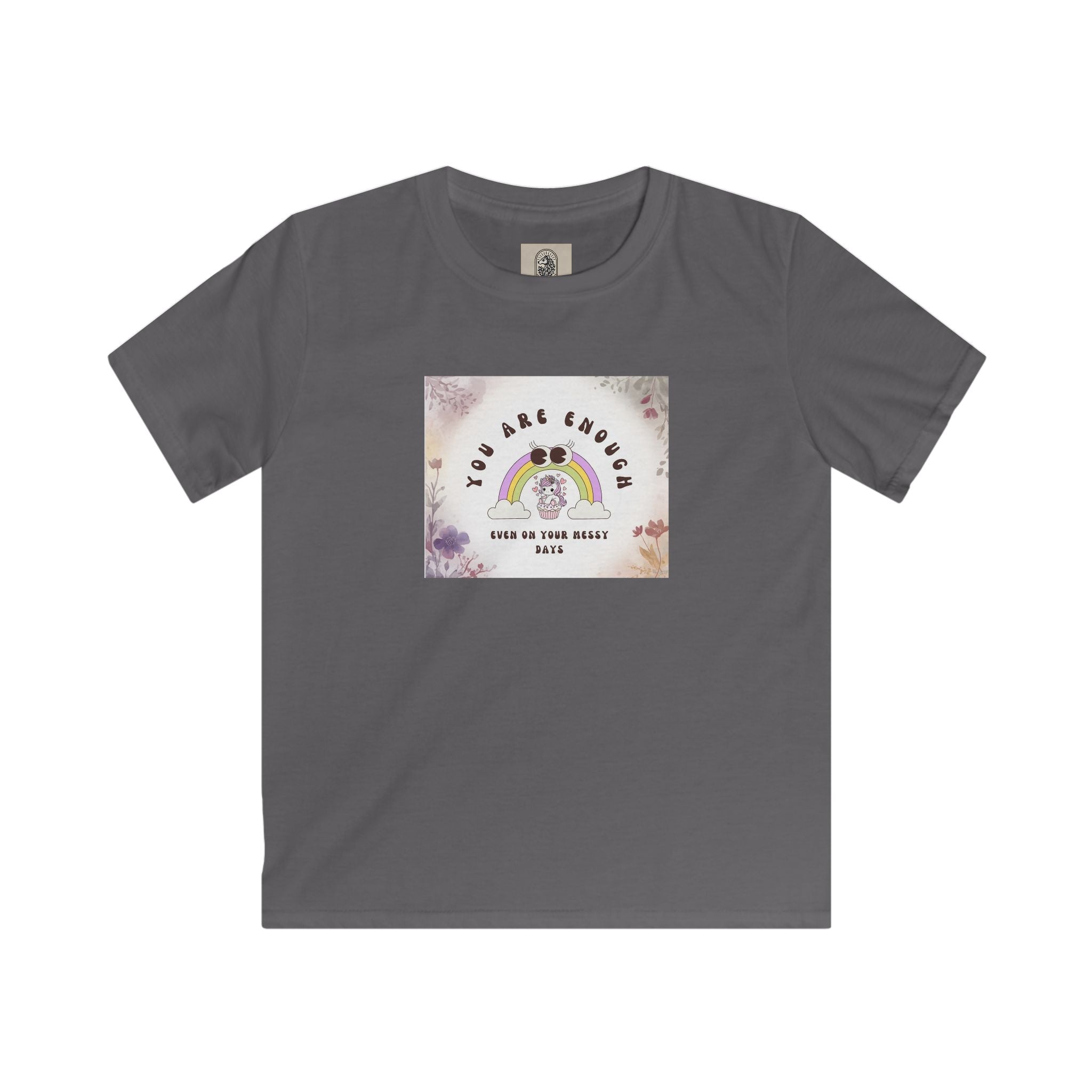 Kids Tee — “You Are Enough” Rainbow