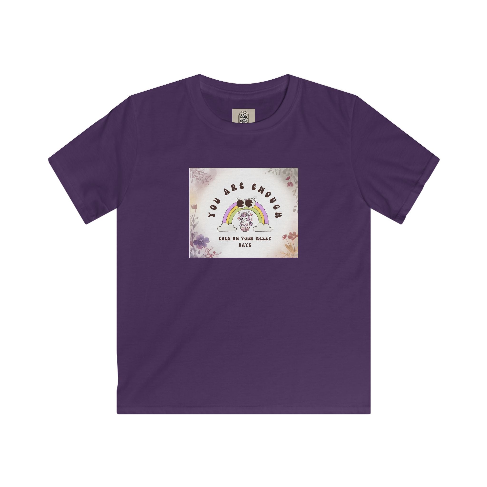 Kids Tee — “You Are Enough” Rainbow