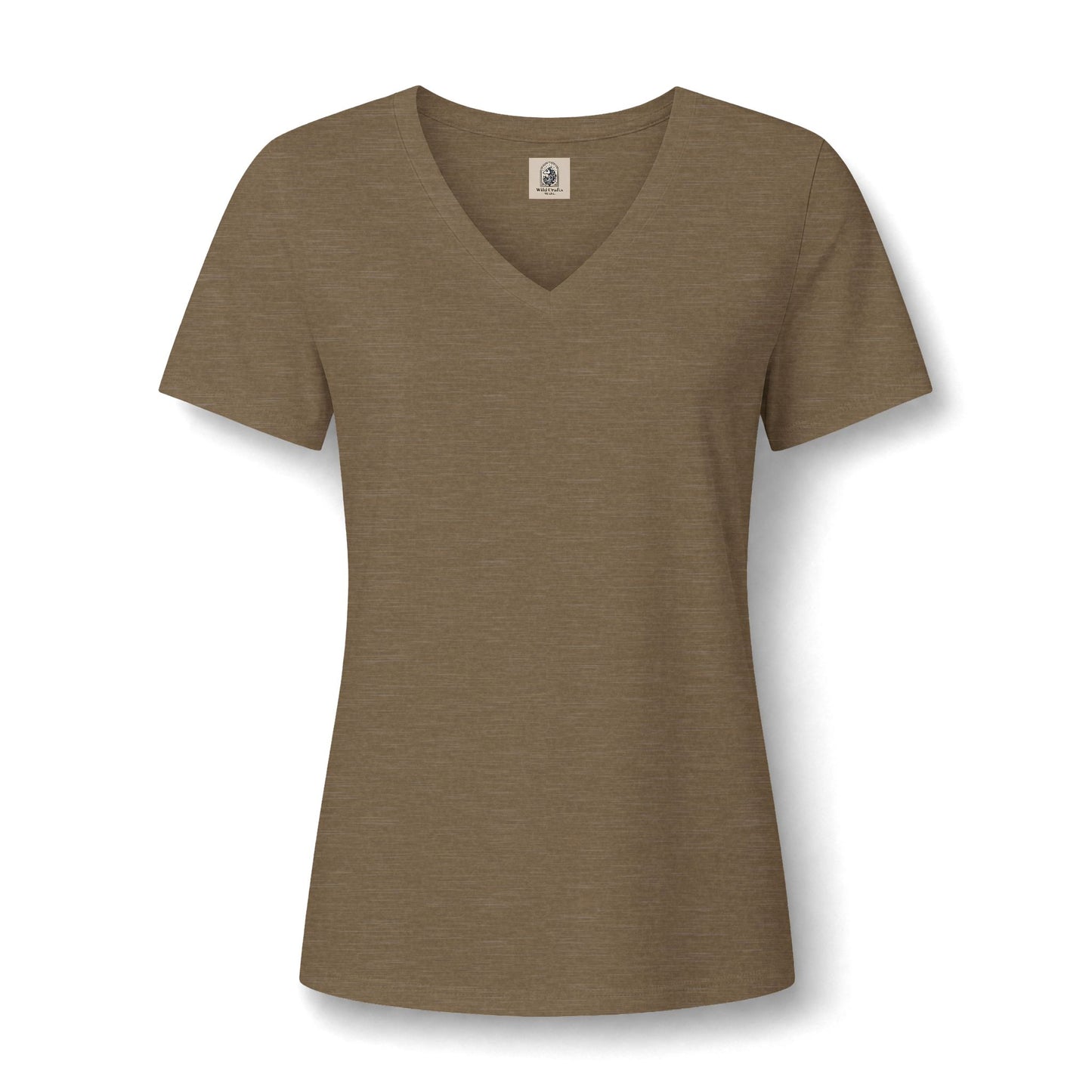 Womens Relaxed V Neck Mushroom Tee Growing At My Own Pace