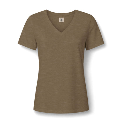 Womens Relaxed V Neck Mushroom Tee Growing At My Own Pace