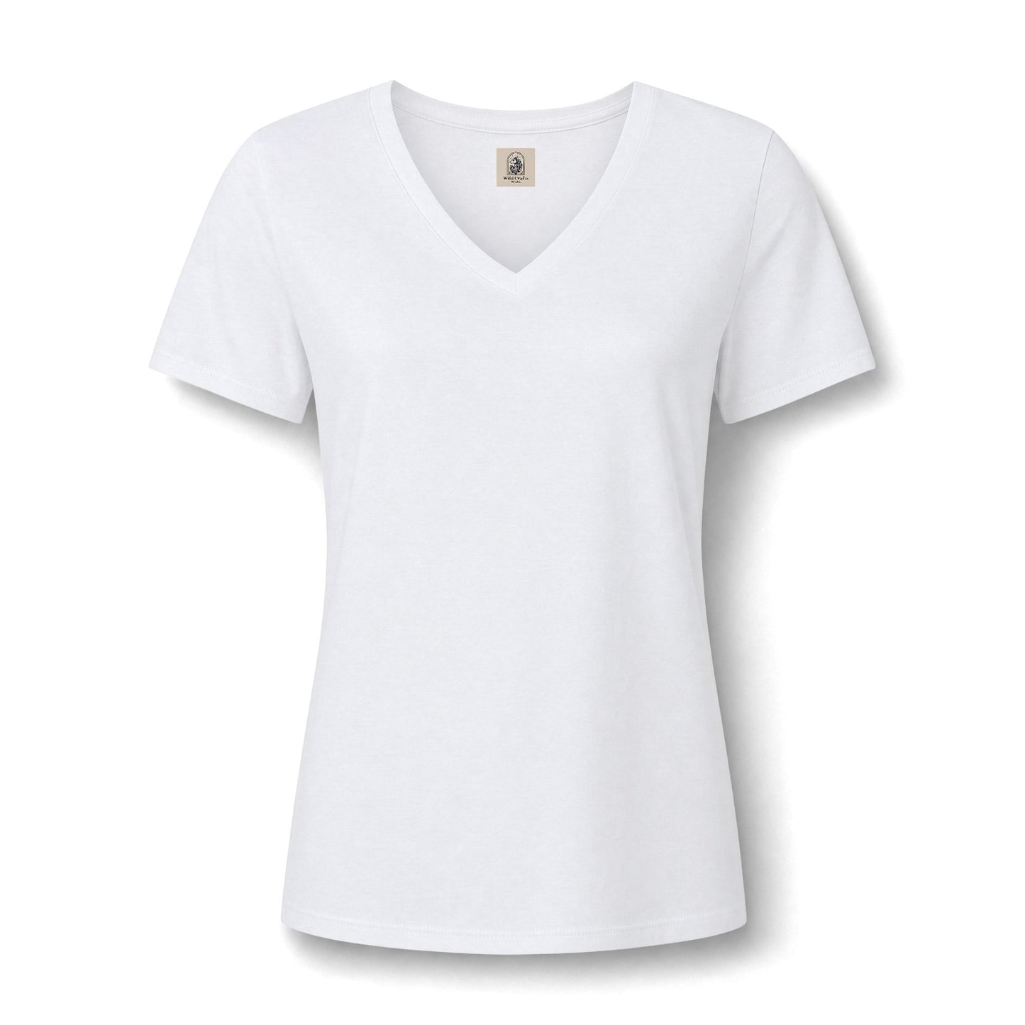 Womens Relaxed V Neck Mushroom Tee Growing At My Own Pace