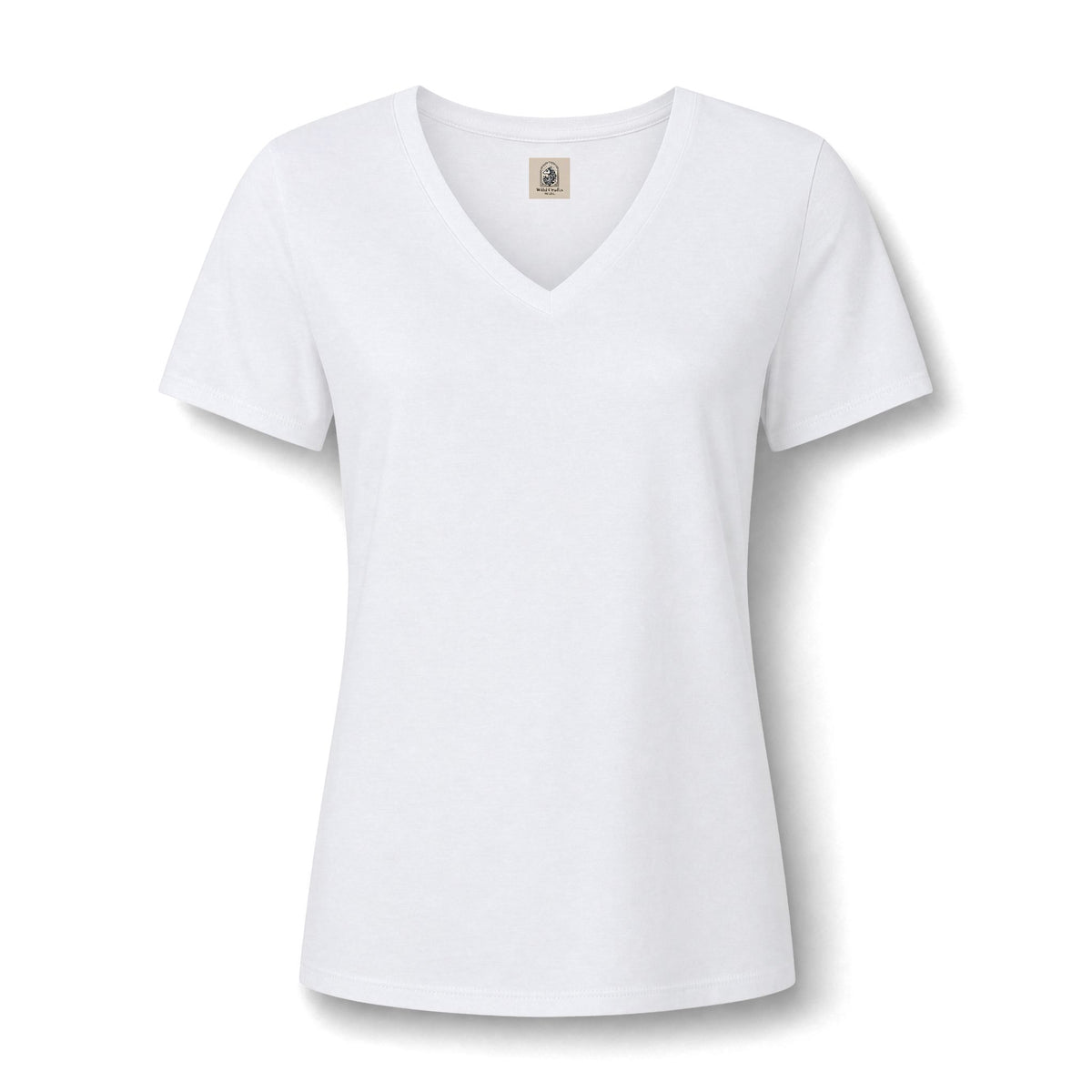 Womens Relaxed V Neck Mushroom Tee Growing At My Own Pace
