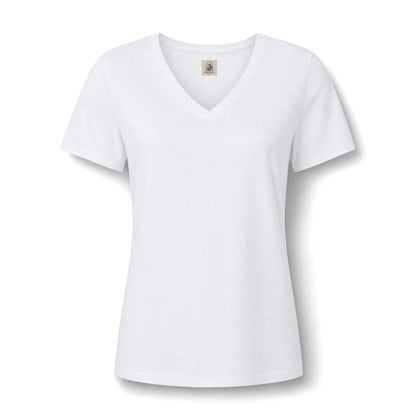 Womens Relaxed V Neck Mushroom Tee Growing At My Own Pace