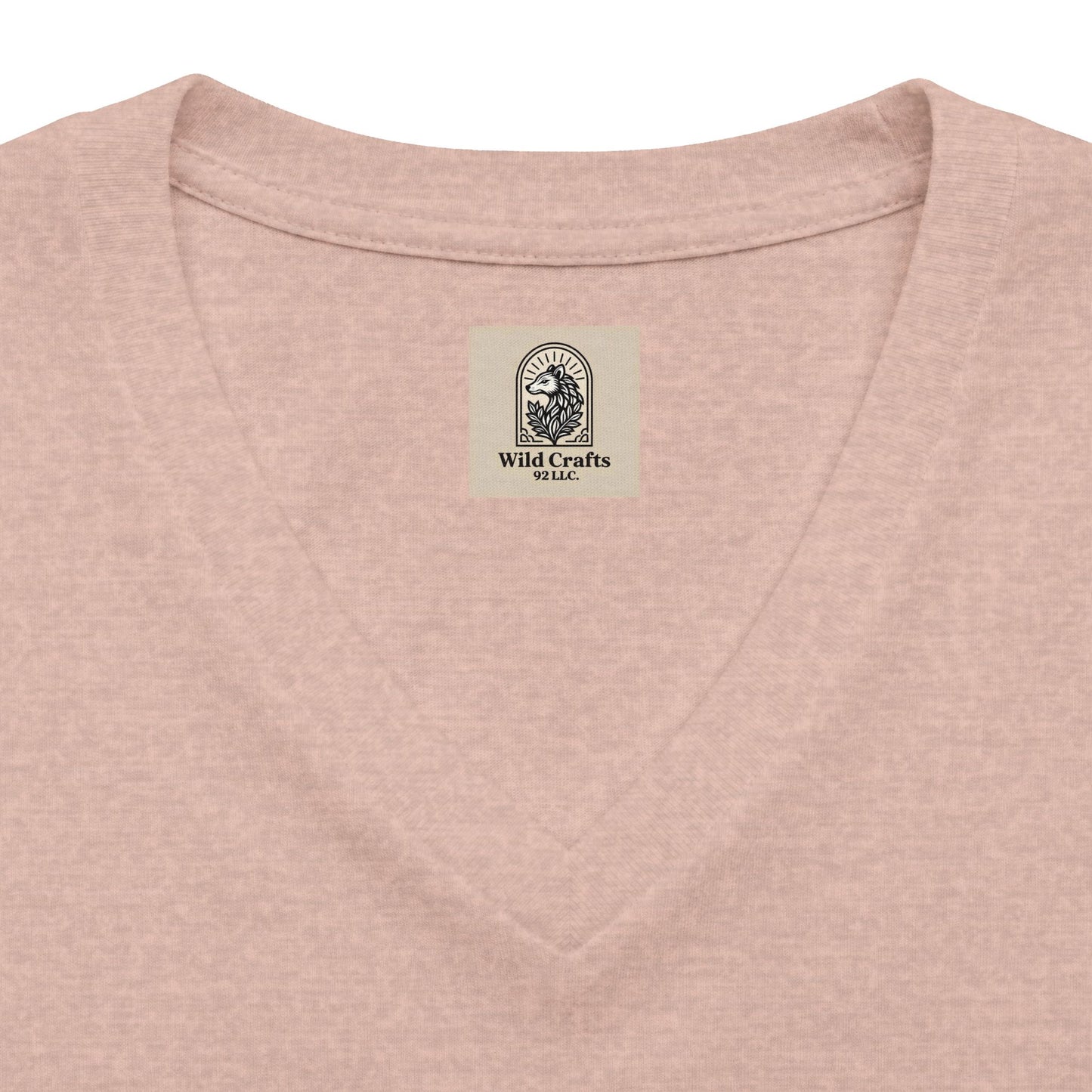 Womens Relaxed V Neck Mushroom Tee Growing At My Own Pace