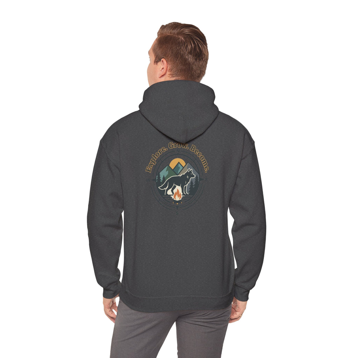 Adventure Campfire Hoodie Explore Become Mountain Travel Pullover