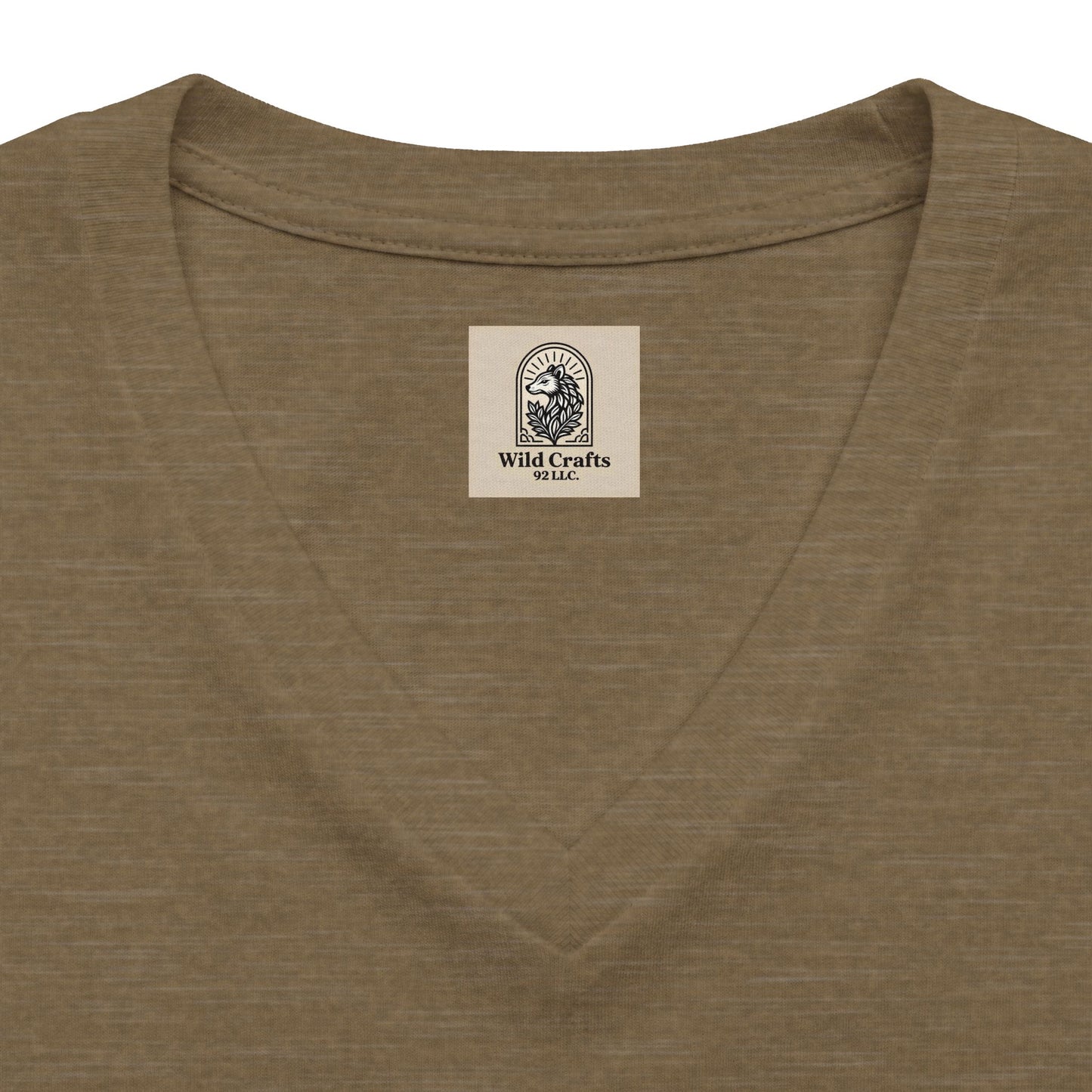 Womens Relaxed V Neck Mushroom Tee Growing At My Own Pace