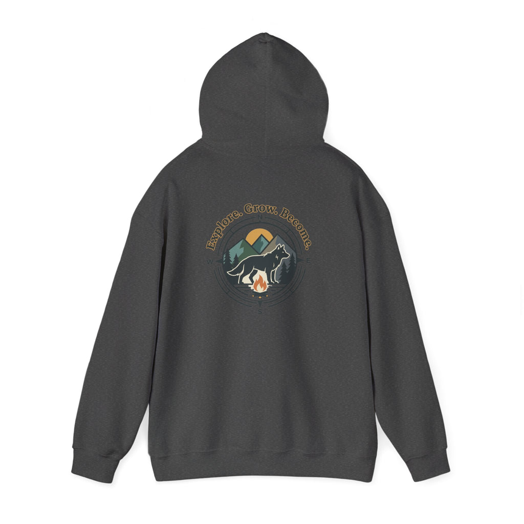 Adventure Campfire Hoodie Explore Become Mountain Travel Pullover