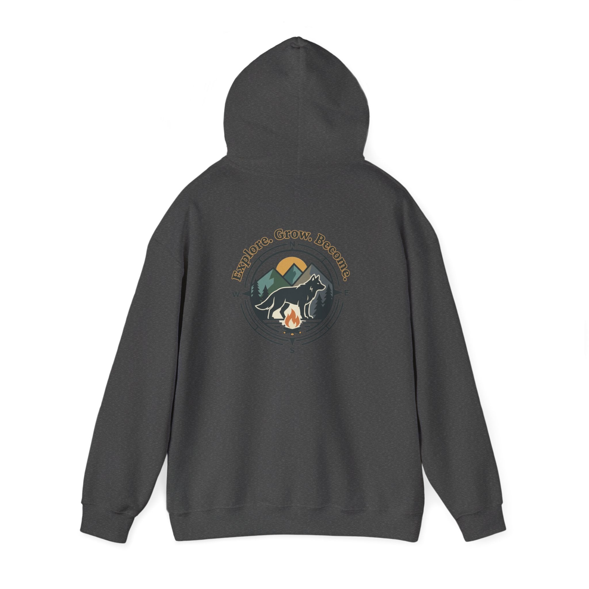 Adventure Campfire Hoodie Explore Become Mountain Travel Pullover