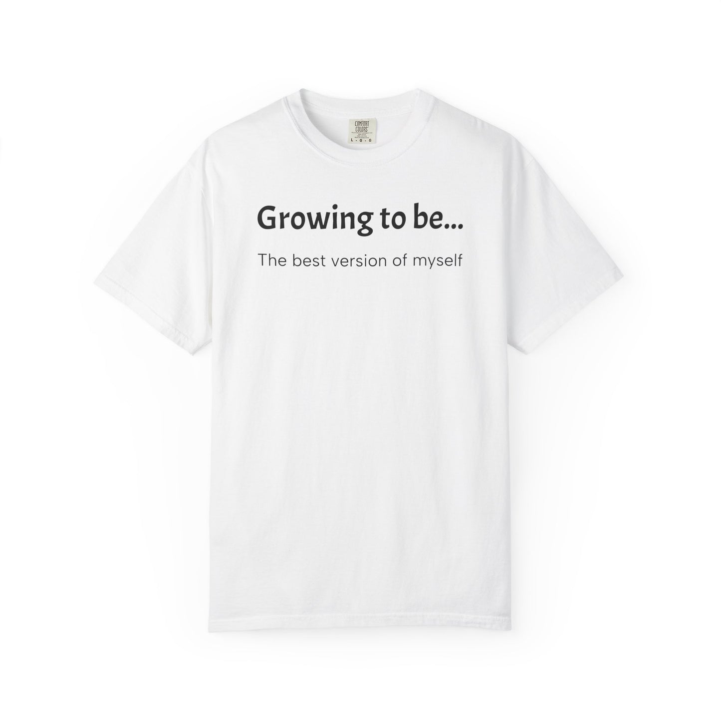 Growing to Be the Best Version of Myself Wolf Back Print T Shirt