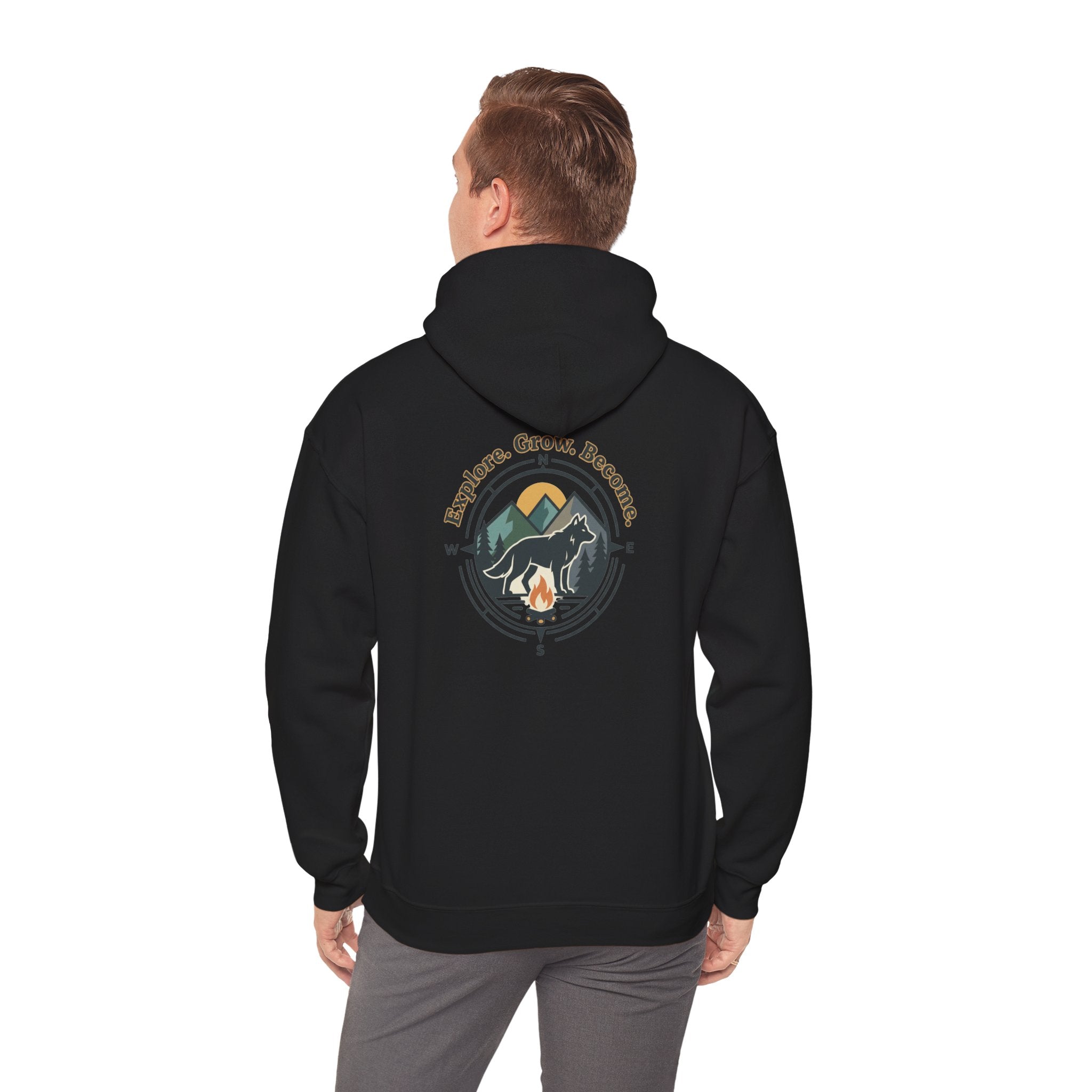 Adventure Campfire Hoodie Explore Become Mountain Travel Pullover
