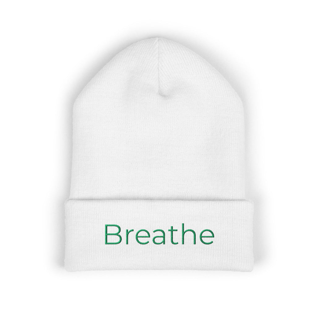 Breathe embroidered beanie