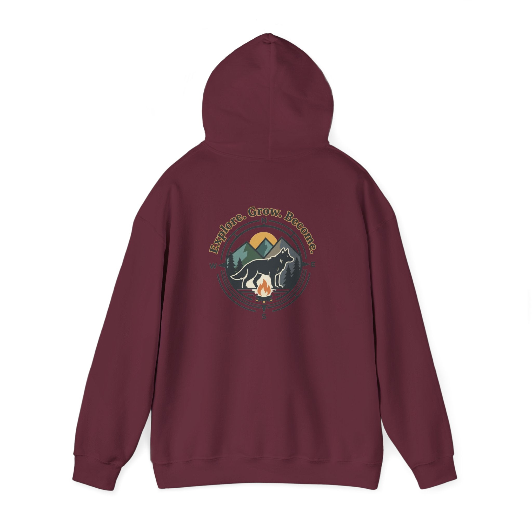 Adventure Campfire Hoodie Explore Become Mountain Travel Pullover