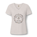 Womens Relaxed Fall V Neck Tee Shirt Heathered Everyday Comfort