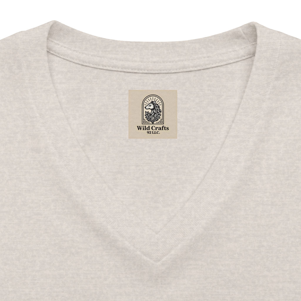 Womens Relaxed Fall V Neck Tee Shirt Heathered Everyday Comfort