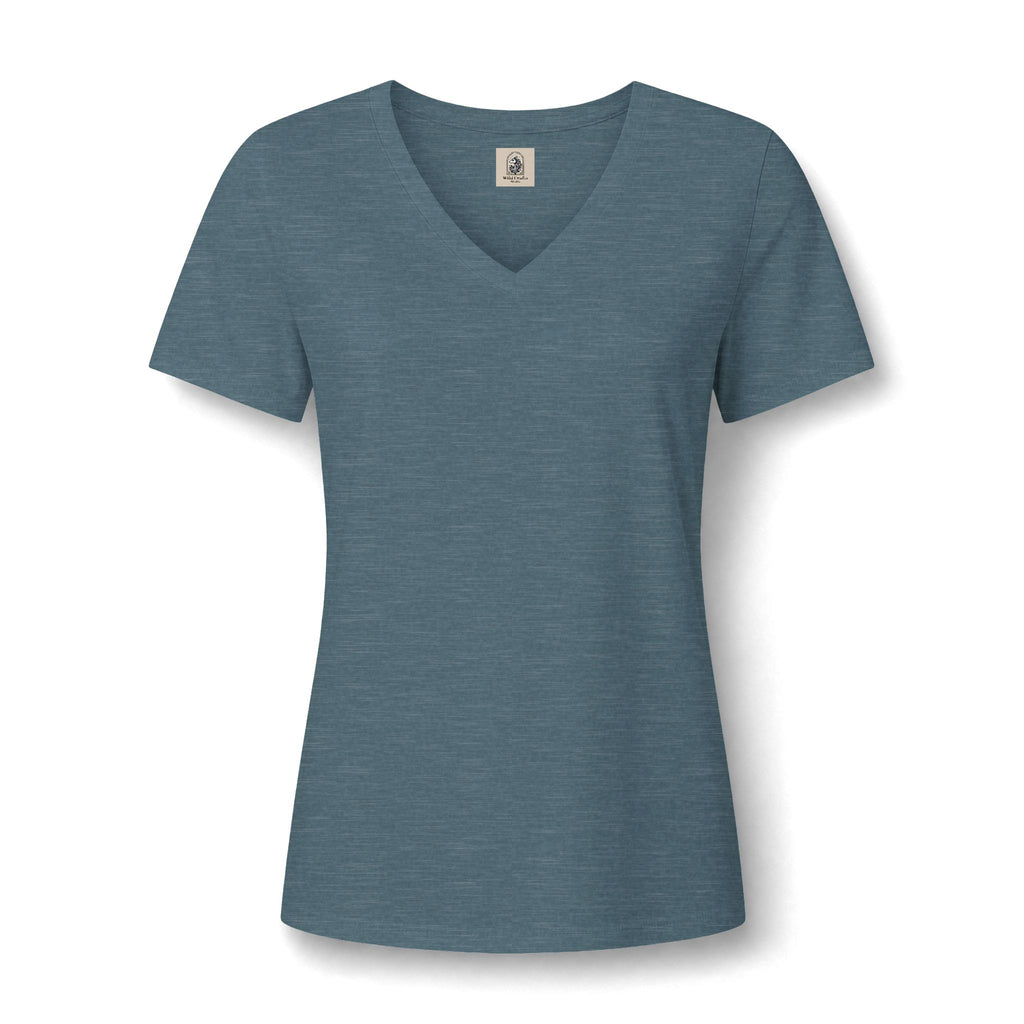 Womens Relaxed V Neck Mushroom Tee Growing At My Own Pace