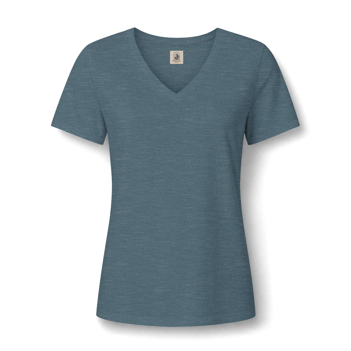 Womens Relaxed V Neck Mushroom Tee Growing At My Own Pace