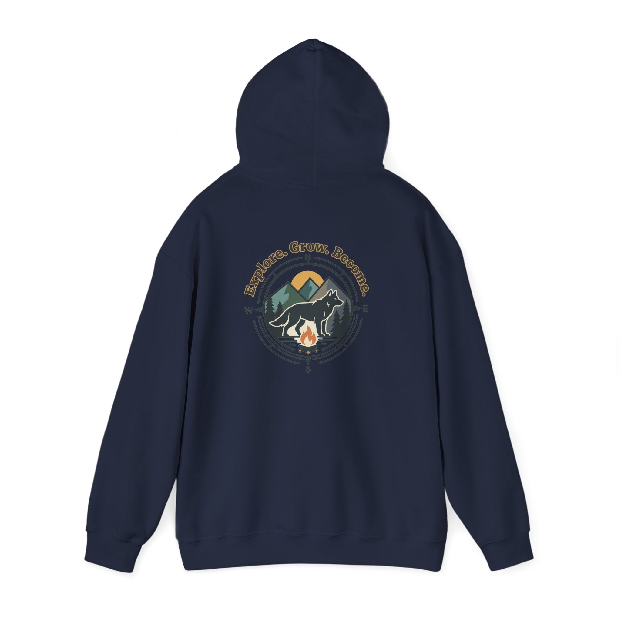 Adventure Campfire Hoodie Explore Become Mountain Travel Pullover